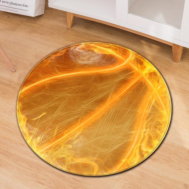 Round Ball Rug Football Basketball Carpets Living Room Bedroom Rugs Room Bedside Chair Floor Mats Alfombra Birthday Gift Poster