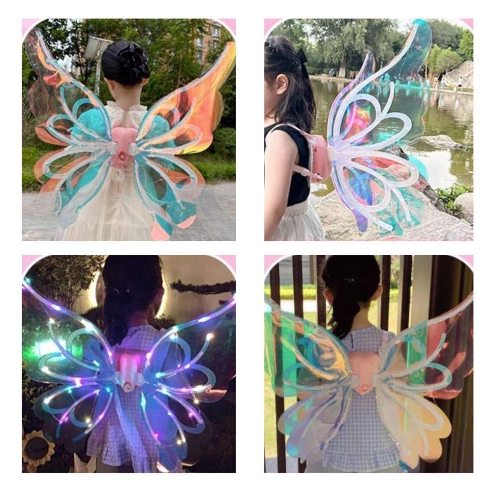 Creative LED Electric Butterfly Wings Fluttering Wings Baby Girl Wing Toys  Party