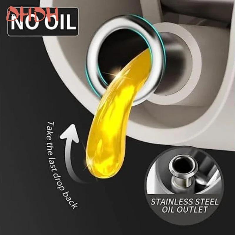 Premium Glass Oil Bottle Leak Proof Kitchen Storage Container for Olive Soy Sauce Liquid No Drip Design