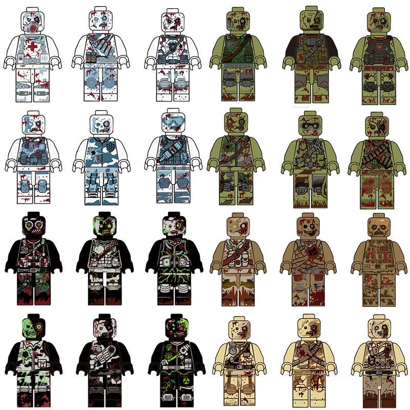 Building Blocks, Humanoid Dolls, Toys, Digital Action Figures Assembled Toys Crawler Children's Educational Toys