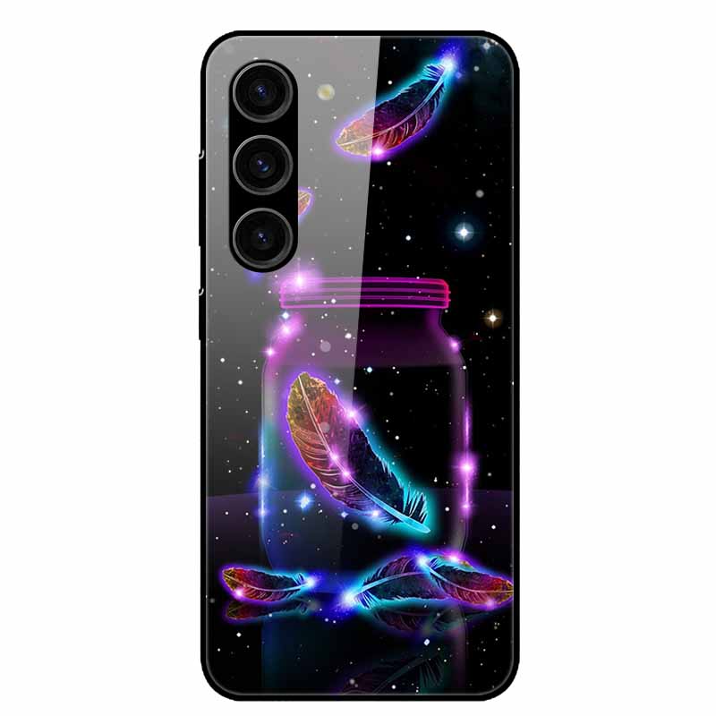 For Samsung Galaxy S25 Plus Case Tempered Glass Hard Phone Cover for Samsung S25 Ultra 5G Back Cases for GalaxyS25 S 25 S25Plus