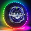 Glow In The Dark LED Flying Disc- 38 RGB LED Lights, 7+5 Light Modes, Rechargeable, IP65 Waterproof Outdoor Games Cool Toys for AdBlack SZRH