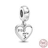 925 Sterling Sølv Hjerte & Mamma Dangle Dream Catcher Charm Fit OriginalNew Armbånd DIY Smykker For Dame Armbånd DiyBeads