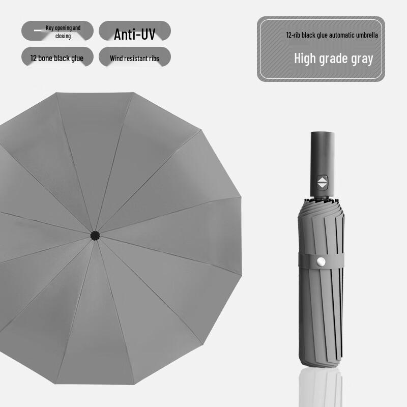 WH Full-Automatic Folding Umbrella for Rain & Sun
