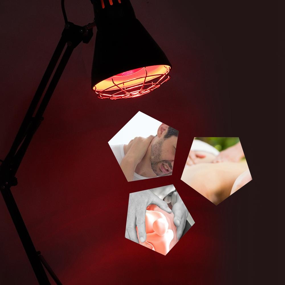 100w Infrared Heating Therapy Lamp Muscle Pain Relief Skin Care Clip-on Light (AU Plug)