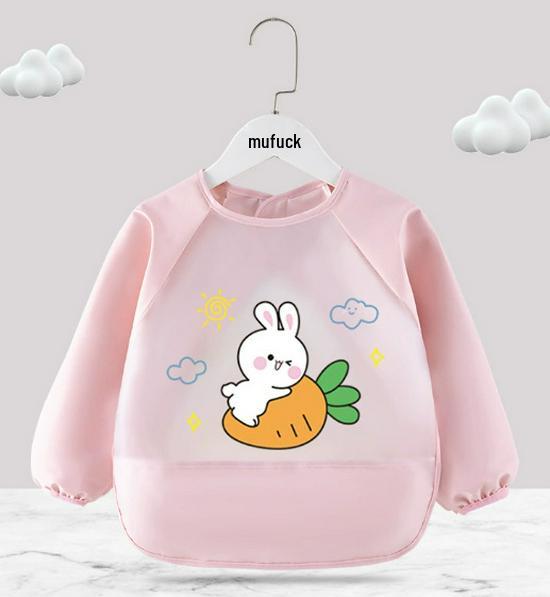 Waterproof Long-Sleeve Baby Bib: Stain-Resistant, Reversible Smock for Spring & Autumn