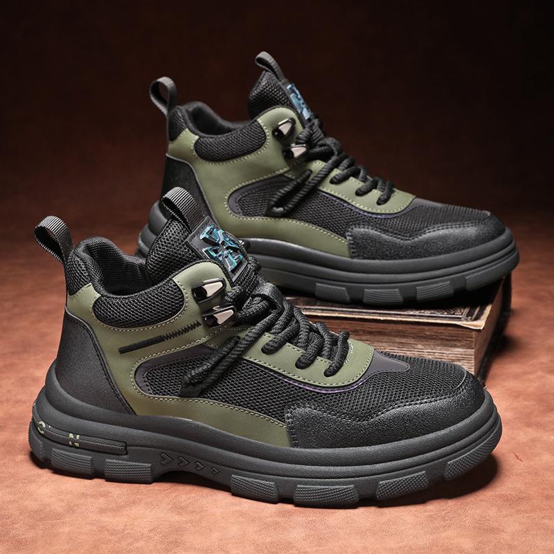 

Осенние новые кроссовки с высоким верхом сетчатые ботинки Мартина модные рабочие ботинки ретро тренд повседневная обувь 44