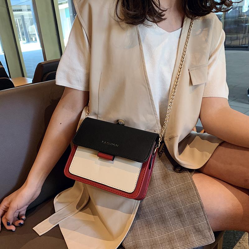 Women Bag  New Fashion PU FLAP Chains Casual Patchwork Hasp SOFT Shoulder Bags Handbags Pures And Bags Crossbody
