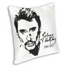 Johnny Hallyday 9-7 Square Pillow Case Decorative Pillow Vintage Cushion Covers