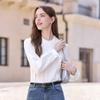 Betu Women's Elegant Oblique Placket Long Sleeve Shirt