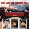 Leather Car Seat Gap Organizer Crevice Storage Box Bags Car Goods For Toyota Prado Rav4 Yaris Hilux Prius Avensis Corolla Camry