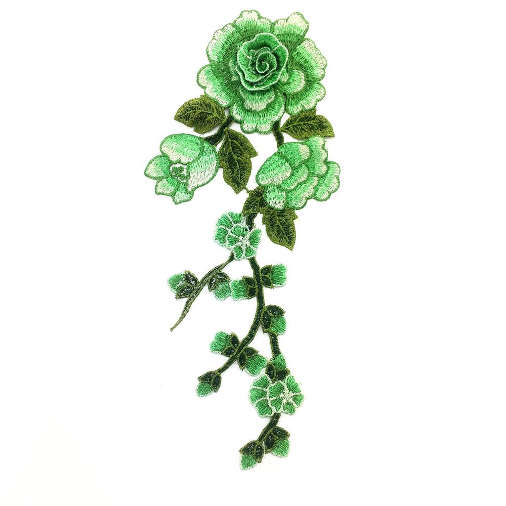 3D Multi-Layer Eight-Color Water-Soluble Rose Embroidery Patch for DIY Clothing Accessories