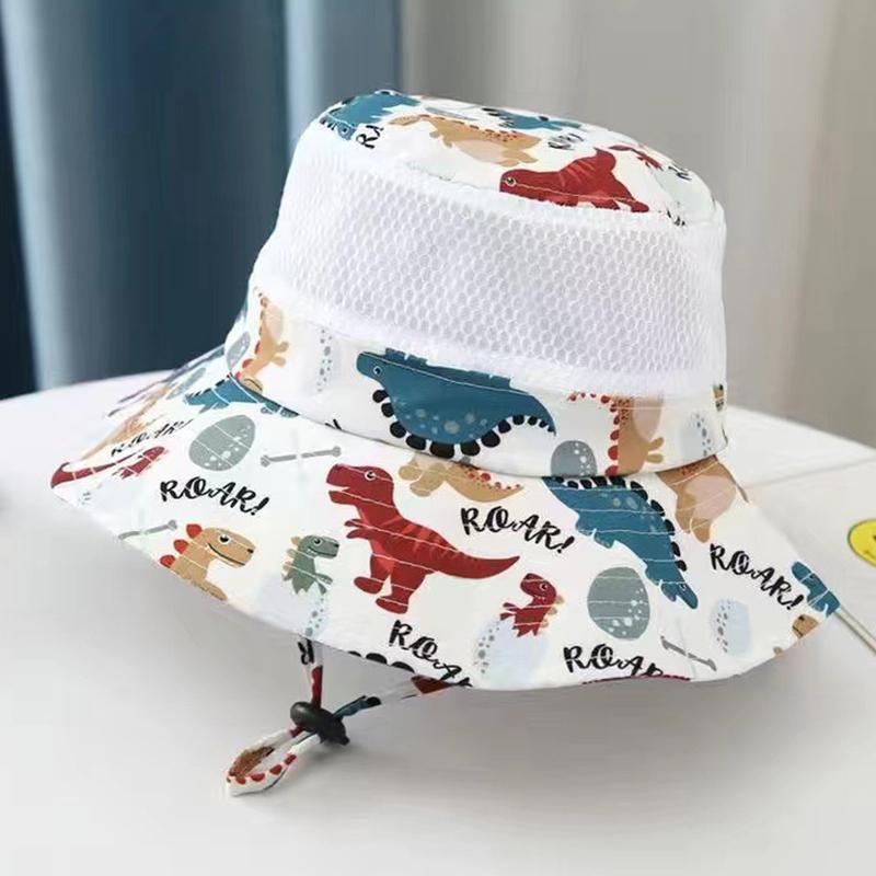 Children'S Large Brim Sun Protection Summer Thin Mesh Breathable Fisherman Hat Kindergarten Hat Girl Baby Sun Hat