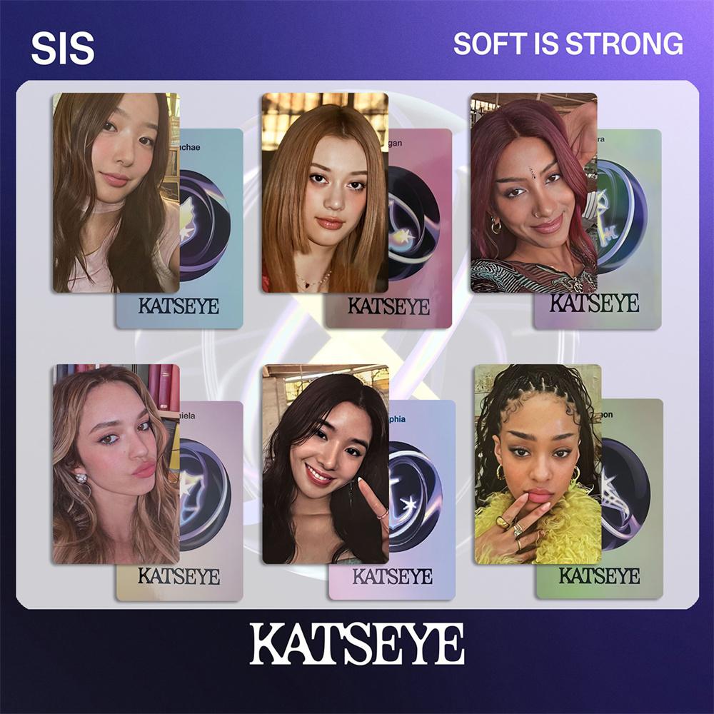 6Pcs/Set KATSEYE New Album SIS Soft Is Strong HD Bright Photocards DANIELA LARA MANON MEGAN SOPHIA YOONCHAE LOMO Cards Fans Gift 8.6x5.4cm