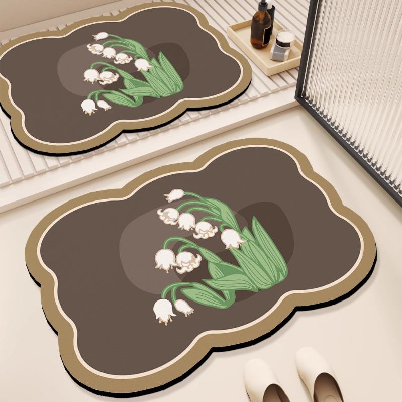 Bathroom Floor Mat, Anti Slip, Toilet Door Mat, Quick Drying Mat, Door Mat, Diatomaceous Earth Carpet