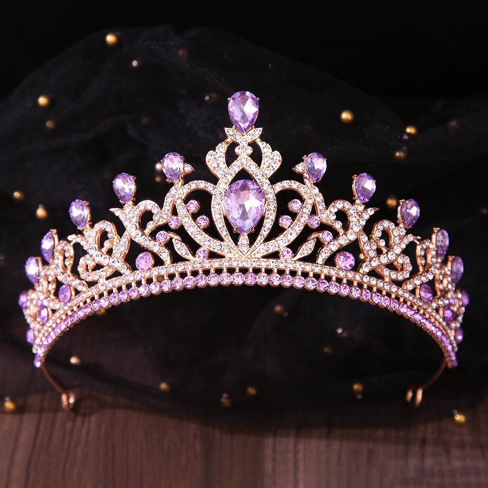 DIEZI 11 Farben Barock Luxus Opal Strass Kristall Tiara Für Frauen Hochzeitsparty Elegant Braut Braut Krone Haarschmuck