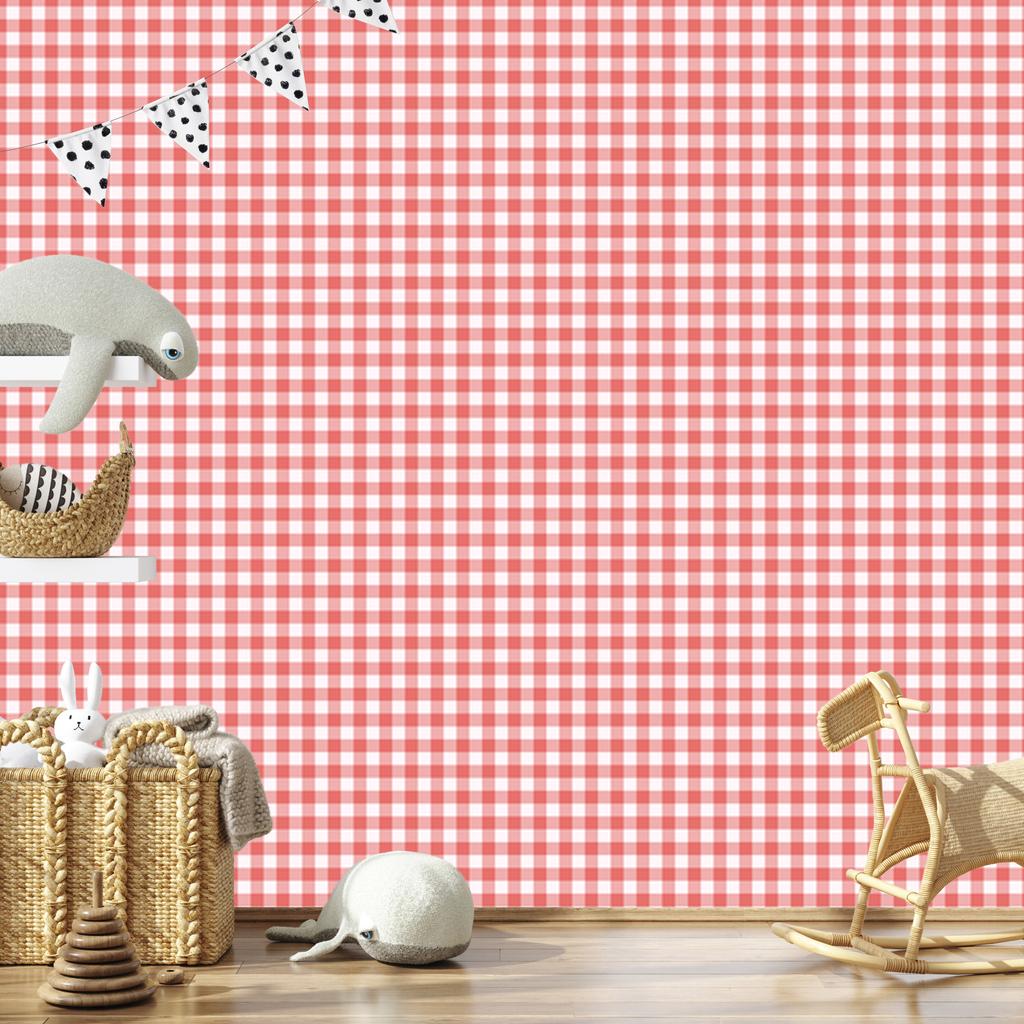 Wallpaper Fabric Pattern Coral and White, Fine Detail 50x1000