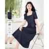 Elegant French Square Neck Top & Midi Skirt Set