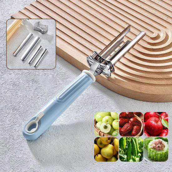 Adjustable Fruit And Vegetable Corers Tool Stainless Steel Bell Pepper Cutter Deseeder for Quick Core Removal Kitchen Gadget for Homemade Dishes