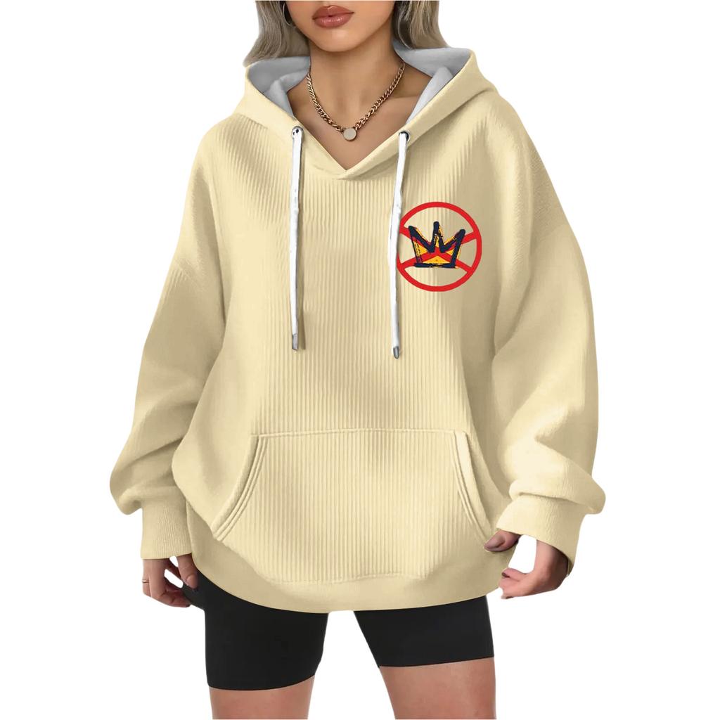 Women's Fashion Casual Long Sleeve Loose Printed Pullover Sports Long Sleeve Sweatshirt