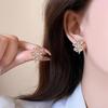 Exquisite French Zircon Flower Stud Earrings: Fashionable, Versatile, and Perfect for a Fresh, Elegant Look.
