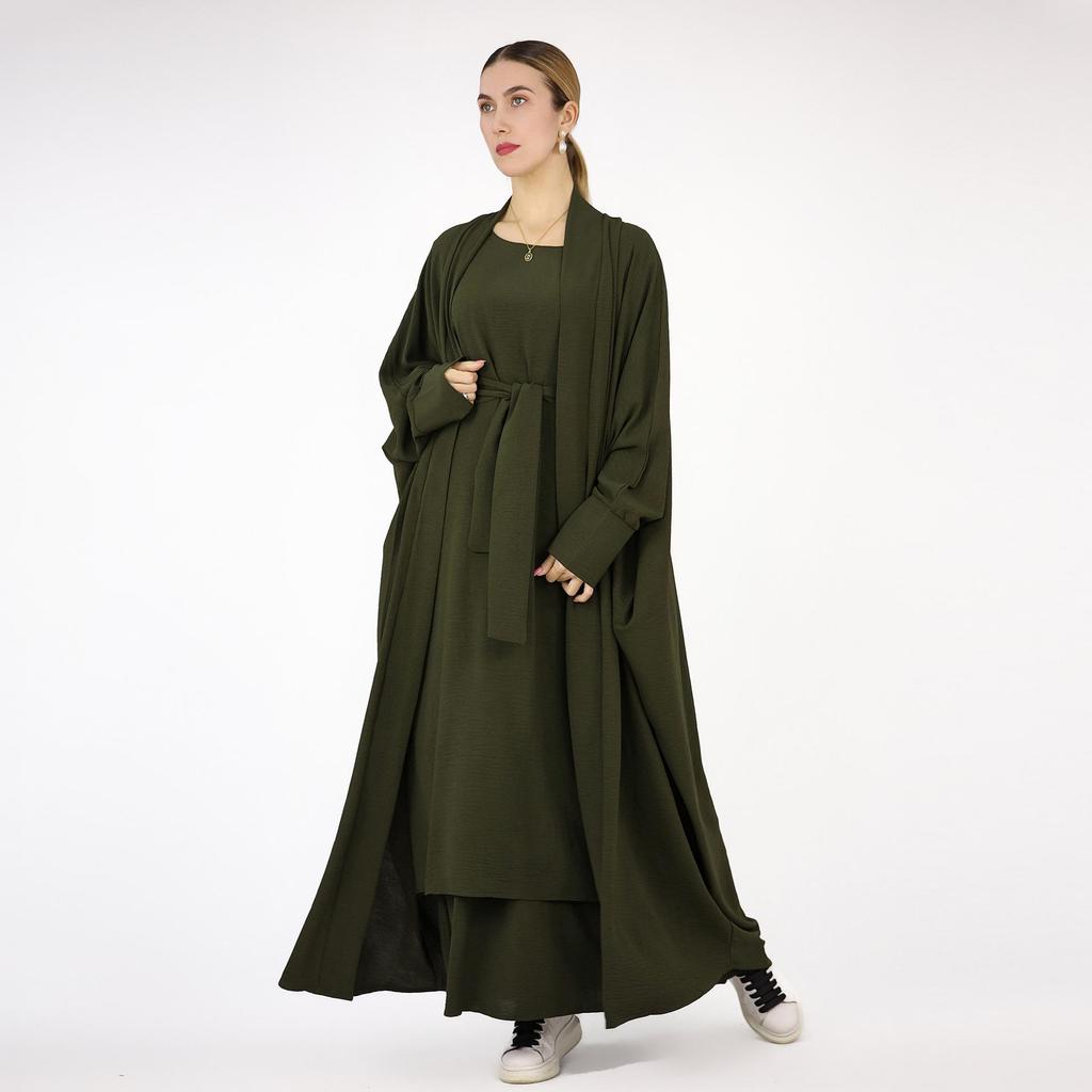 Loriya Solid Color Dress Two-Piece Set - Middle East Edition 2023