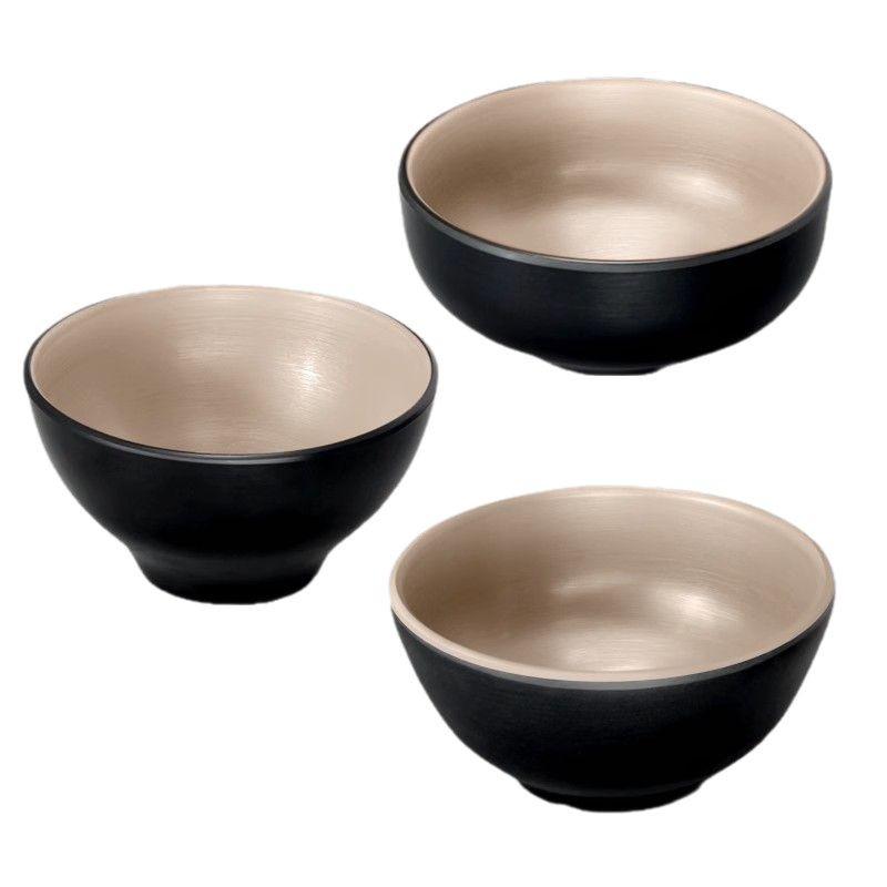 Commercial Melamine Two-Color Drop-Resistant Teacup and Imitation Porcelain Dish Set for Hot Pot Cuisine with Compartments.