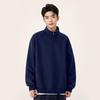 JEEP SPIRIT Men's Fleece-Lined Stand Collar Half-Zip Pullover Sweatshirt