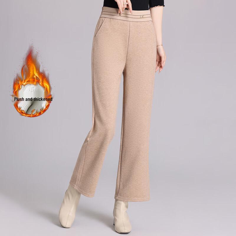 

Baolianduo Women s Warm Straight-Leg Casual Pants 4XL