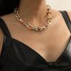 Metal Steampunk Lock Choker Necklace Bohemian Style Chunky Chains Choker  Girls