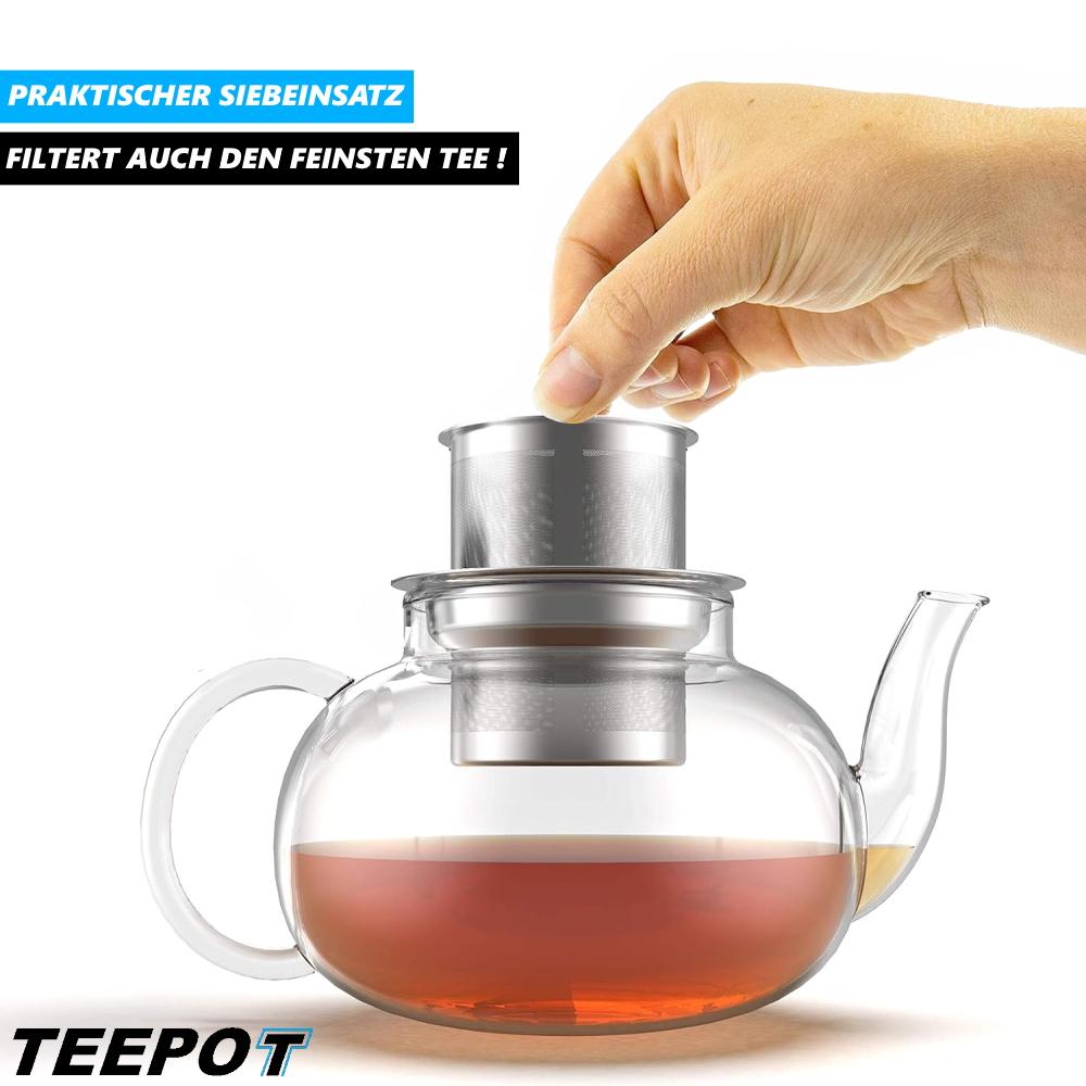 TEEPOT Teapot with Strainer Insert Glass Jug Glass Teapot with Tea Strainer Tea Maker