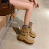 Fashion Hot Girl Wasteland Style Ankle Boots 2025 Autumn New Style Pleated Boots Dui Dui Boots Wide Boots Trouser Boots For Women