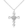 Gold & Silver Plated Religious Necklace Heart Cubic Crystal Chain Necklace  for Women