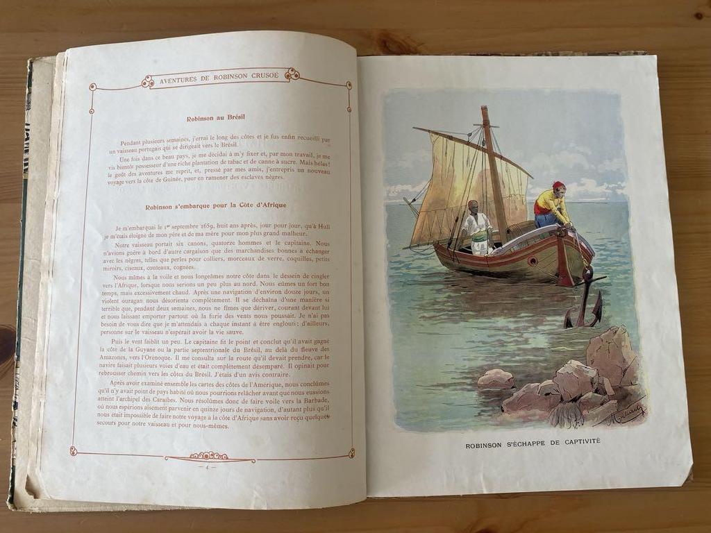 [USED] The Adventures of Robinson Crusoe Used Book France French Vintage