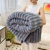 Coperta in Flanella Monocolore Morbida Coperta in Finta Pelliccia di Coniglio Calda Accogliente Copriletto per Divano Letto Viaggio a Quadri