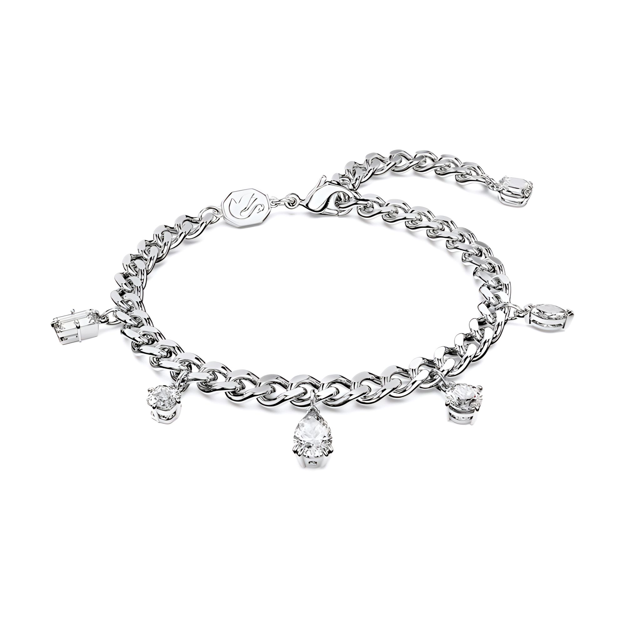 Браслет Swarovski Dextera Унисекс Серебряный 5671184 Silver,F