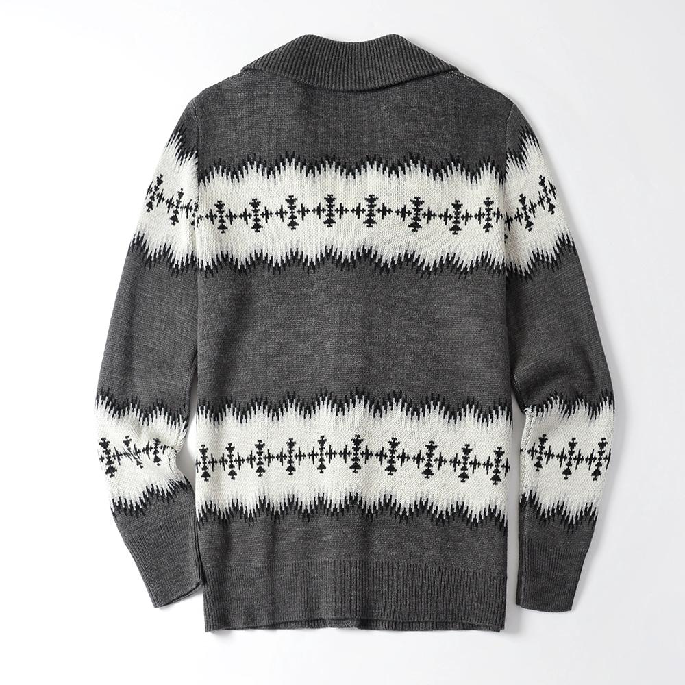 Pulover cu decolteu în V șal bărbați Pulover cardigan cu nasturi