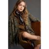 ELLE KIDS Girls' Color-Block Jacquard Knit Round Neck Cardigan