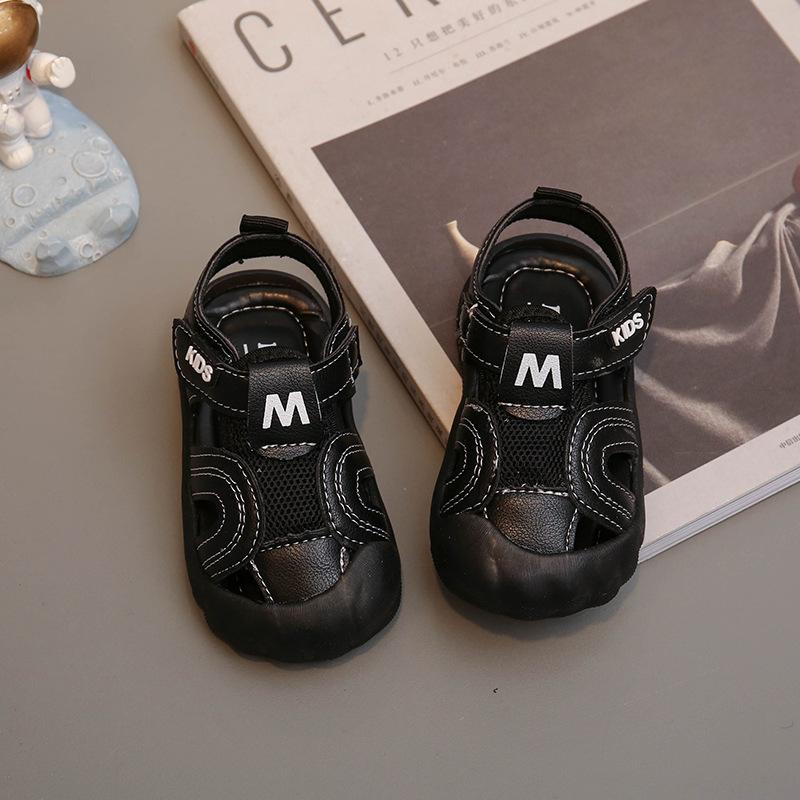 

Children s Sandals 2025 New Fashion Boys Shoes Casual Boys Sports Sandals Soft Soled Baby Shoes Anti Slip Kids Shoe Sandalias 16insole12cm чёрный