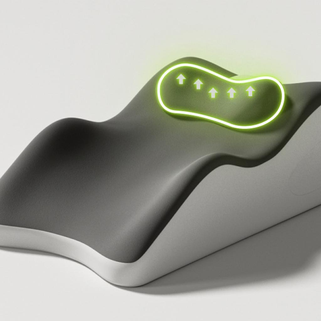 Keilförmiges Rückenkissen aus Memory-Schaum für Bauchschläfer zur Linderung von Nackenschmerzen, Sodbrennen und verbesserter Atmung