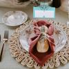 50Pcs Love Heart Hollow Out Paper Place Cards Vintage Rustic Wedding Seat Name Cards Table Name Card for Banquet Party Cafe