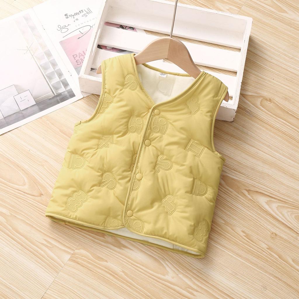 Children's Thermal Vest for Autumn and Winter, Boys and Girls Cotton Inner Vest, Thickened Baby Vest for Older Children, Outerwear