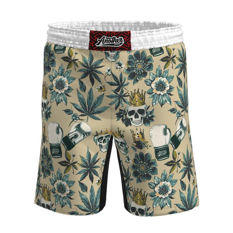 Mens MMA Shorts 4-Way Stretch Grappling BJJ Training Fighting Competition