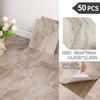 NINETAI Peel And Stick Floor Tile, 50pcs Vinyl Plank Wood Grain Look 11.81in*11.81in/48 Sq.Ft, Kitchen Mats For Floor
