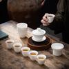 Ceramic Suet Jade Porcelain Travel Tea Set Business Company Corporate Bank Wine Industry Mid-Autumn Festival Gifts