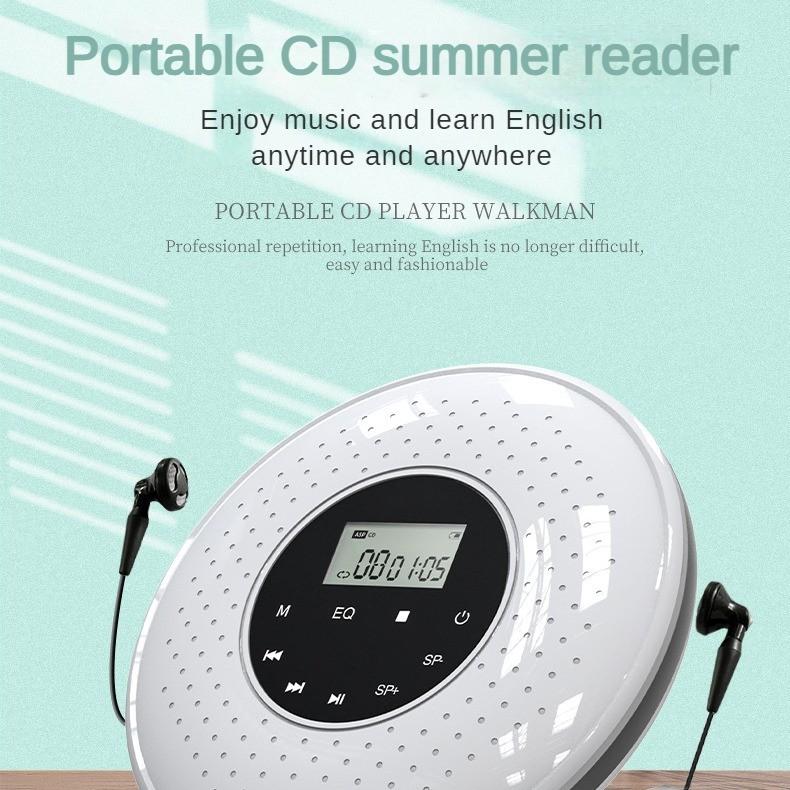 Intelligent Bluetooth Walkman Touch Screen White/Black Portable CD Player Ultra Thin CD Player 142*142*29mm