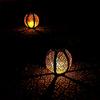 HOMZY Outdoor Garden Solar Light Iron Art Hanging Light Hollow LED Landscape Light Garden Decoration Projection Light Waterproof
