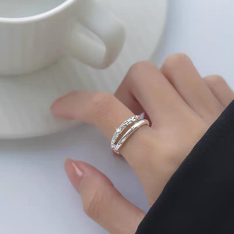 Retro S925 Sterlingsilber Bandring - Damen Anlaufbeständig, Luxuriös, Vielseitiger Offener Ring für den Zeigefinger