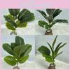 Fake Green Plant Pot With 26 Leaves For Home Decor And Photography Props