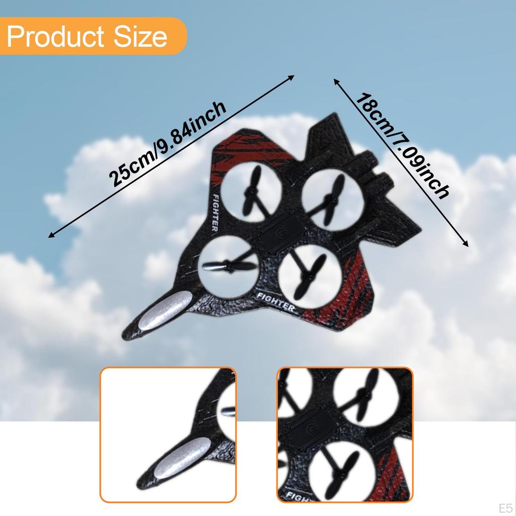 RC Airplane Fighter Roll Birthday Gift 360° Flip Outdoor Flying Toy Hobby Glider for Children